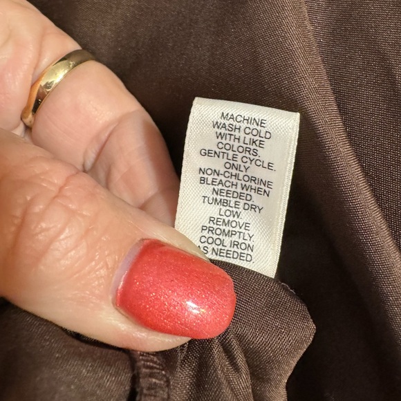 PRETTY  CHOCOLATE/CREAM BROWN PRINT SKIRT   PLUS SIZE: 26/28    #O - Picture 4 of 6